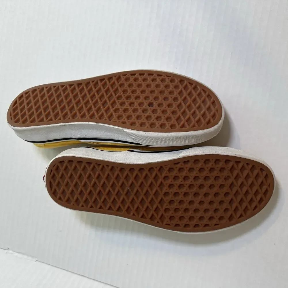 Vans Classic Slip-on Solid Yellow Shoes Sz men's 6.5 /Wo 8 Skate Sneakers Surf